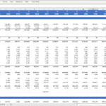 Pro forma cash flow spreadsheet showing income and expenses for a storage facility.