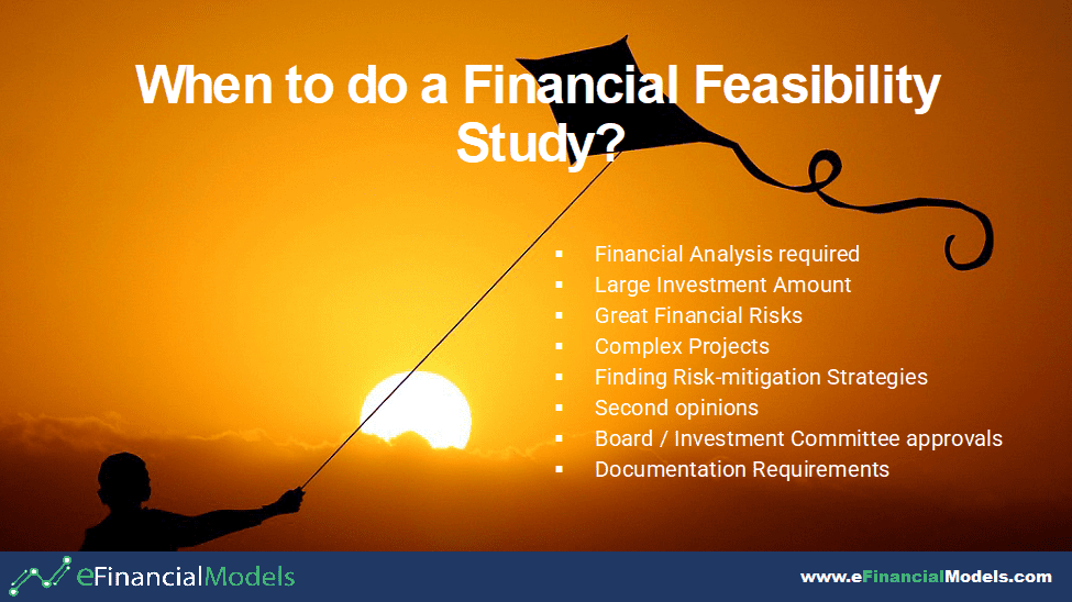 Indicators for Conducting a Financial Feasibility Study | eFinancialModels Criteria for initiating a financial feasibility study, including risk and investment factors.