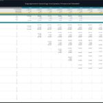 Debt schedule chart illustrating principal payments and interest over multiple years.