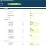 Setup inputs for Apollo LBO financial model, including transaction, funding, and scenario details.
