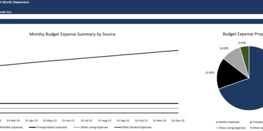 Personal Finance Budget and Tracking with Net Worth Forecast