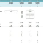 Depreciation schedule displaying initial values and monthly depreciation for leased equipment in 2023.
