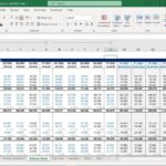 Balance sheet template for Amazon showing assets and liabilities from FY 2020 to FY 2027.