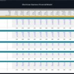 Monthly operating expenses for an electrician's business in Excel format