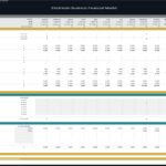 Payroll section of an electrician financial model showing salaries and employee details.