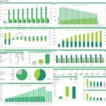 Financial overview chart detailing biodiesel production metrics, cash flow, and valuations.