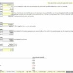 Spreadsheet snapshot of main project assumptions for laundry business startup
