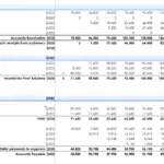 Accounts receivable and payable summary with sales, inventory, and payment details in USD.
