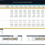 Financial model chart illustrating business valuation metrics for a cruise line company.