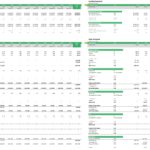 Financial model showing funding needs and debt repayment schedule for a project from 2024 to 2033.