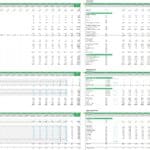Financial model template showing EV charging station cost structure over multiple years.