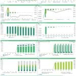 Comprehensive financial model for an EV charging station's first-year projections.