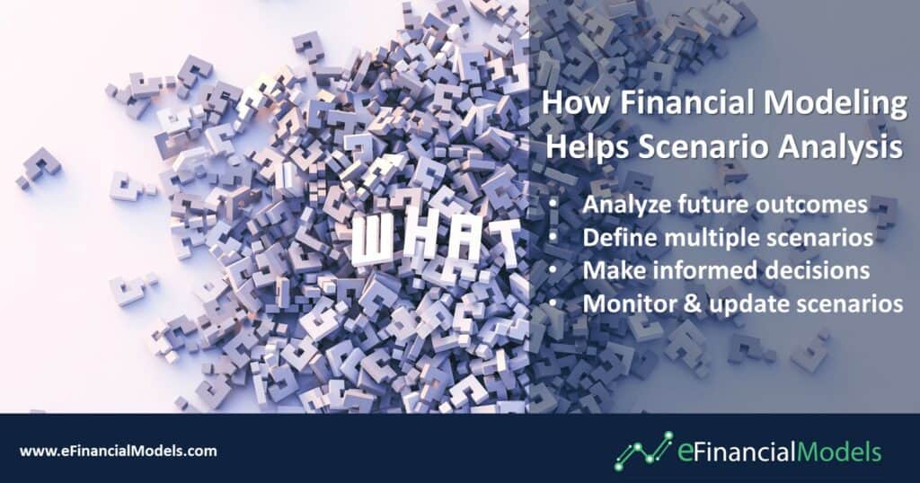 Benefits of Financial Modeling for Scenario Analysis | eFinancialModels Overview of financial modeling benefits for scenario analysis, featuring key outcomes and decision-making tips.