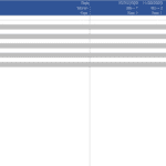 Monthly financing projections template showing phases and fund usage details.