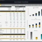 Overview of financial metrics, including Net Income vs. Net Margin and Orders by category for a fashion designer.