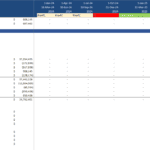 Financial model displaying loan sizing, EBITDA, and cash flow allocations for back leverage analysis.