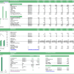 Comprehensive cash flow debt schedule showing unlevered and levered financial metrics over 10 years.