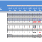 Monthly cash flow forecast for house flipping investment analysis.