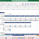 User growth projections and fees in a SaaS financial model template.
