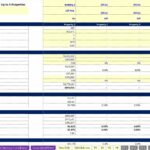 Detailed financial model for multi-family property analysis and investment metrics.