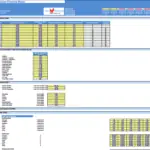 Breakdown of costs associated with olive production in a financial model.