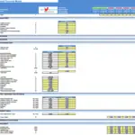 Financial model inputs for olive orchard, including costs per acre and non-labor expenses.