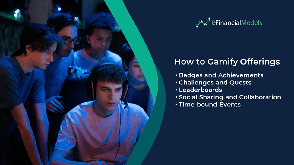 Gamification Strategies for User Engagement | eFinancialModels Group of gamers discussing strategies for implementing gamification in offerings.
