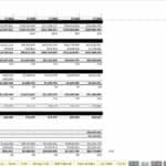 Multi-year income statement for Prof. Services, LLC displaying revenue, costs, and net income from 2022 to 2026.
