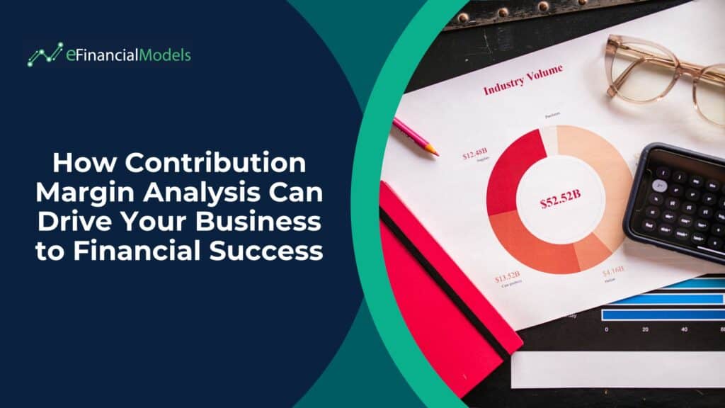 Contribution Margin Analysis and Industry Volume Breakdown | eFinancialModels Pie chart showing industry volume distribution: Supplies, Care products, and Online sales. Total: .52B.