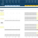 Balance sheet showing assets, liabilities, and equity details for financial projection.