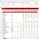 Cash flow statement showing net income, depreciation, and cash flow activities in Excel