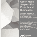 Cover of a GDPR compliance guide with templates for businesses