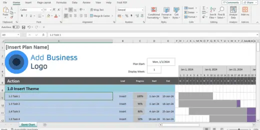 Gantt Chart Template: Intuitive and Innovative Planning Tool