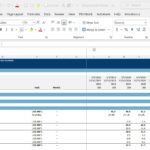 LBO model assumptions and build-up with financial metrics in Excel.