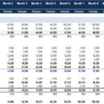 Pro Forma Income Statement displaying projected financial performance including revenue, costs, and net income.