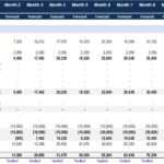 Monthly pro forma cash flow statement detailing earnings and cash management activities.