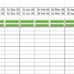 Bar chart showing project activities against implementation dates.
