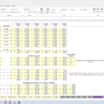 Revenue assumptions table showing advertisements, organic traffic, and subscription price tiers.