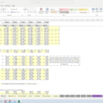 Excel chart showing expense assumptions and variable costs across multiple fiscal years.