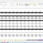 Income statement displaying monthly financial figures from Jan 2024 to Dec 2029.