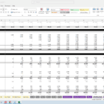 Detailed Excel model showcasing customer acquisition and recurring revenue metrics.