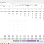 Monthly pro-forma budget showing Sales and Marketing expenses in Excel format.