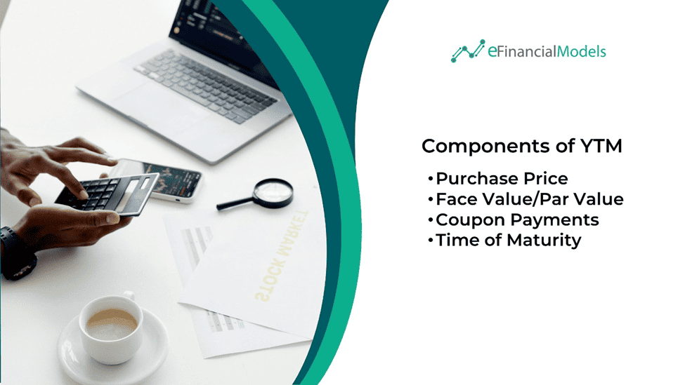 Key Components of Yield to Maturity (YTM) | eFinancialModels Key factors affecting Yield to Maturity listed alongside calculator use.