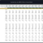 Monthly budget breakdown for BNPL platform including revenue and expenses details