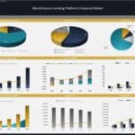 Dashboard visualizing financial metrics for a microfinance lending platform, including revenue sources and cash flow.