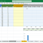 Cost tracker for a tool hire company detailing suppliers and project expenditures.