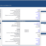 Financial performance dashboard showing occupancy rates, net profit, and loan metrics for Harmony Plaza.