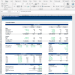 Financial model output highlighting cash flow, NOI, and capital expenditures for multifamily real estate.