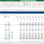 Multifamily real estate financial model showing income and expense breakdowns for investment analysis.