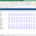Multifamily financial model showing income and expenses for 2018